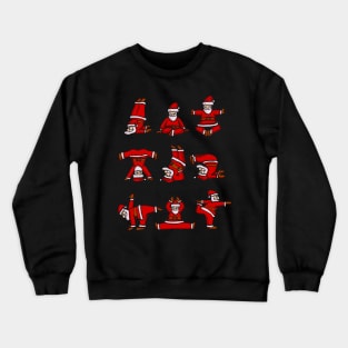 Santa Claus in Yoga Poses Crewneck Sweatshirt